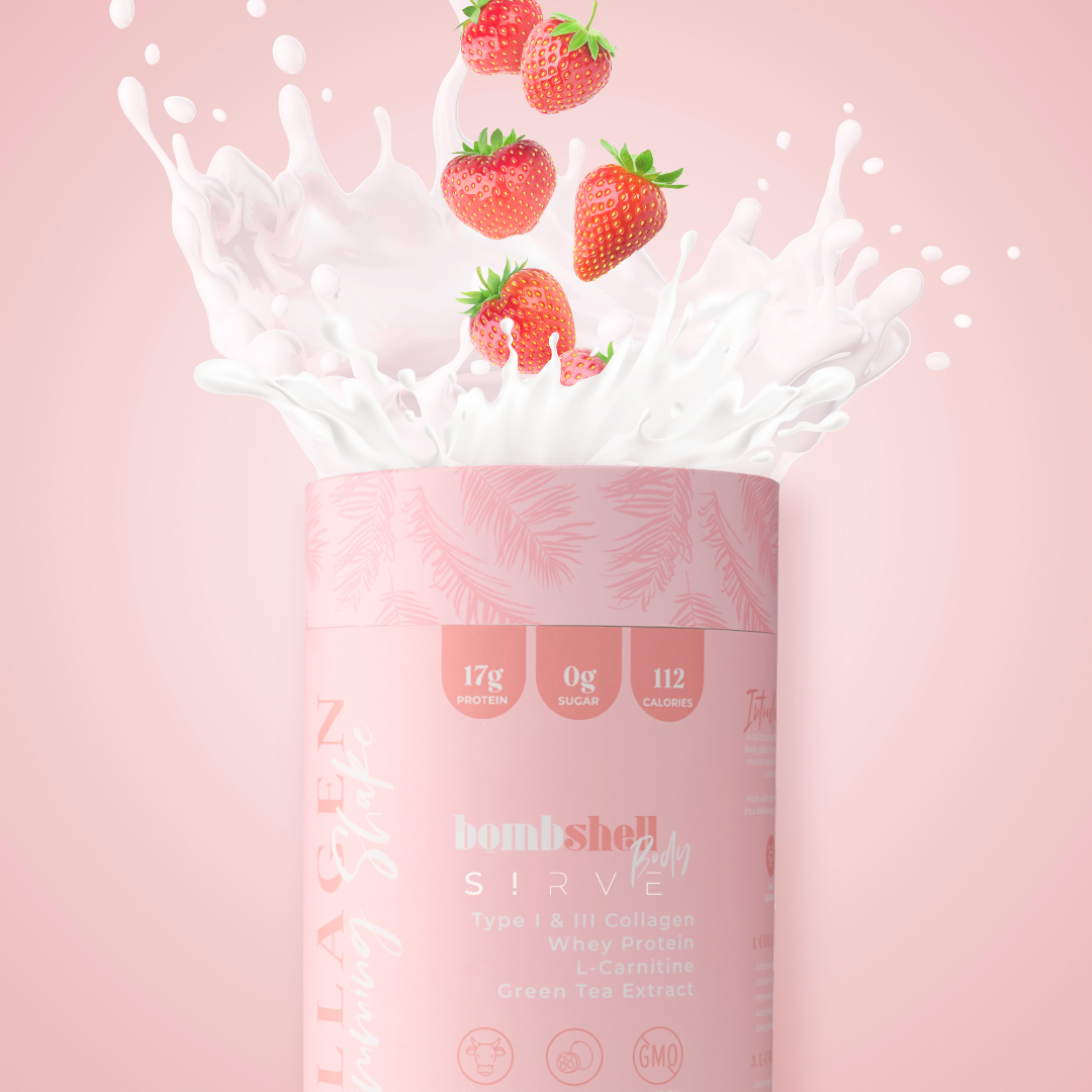 Slimming protein shake, Bombshell collagen: 600g Strawberry