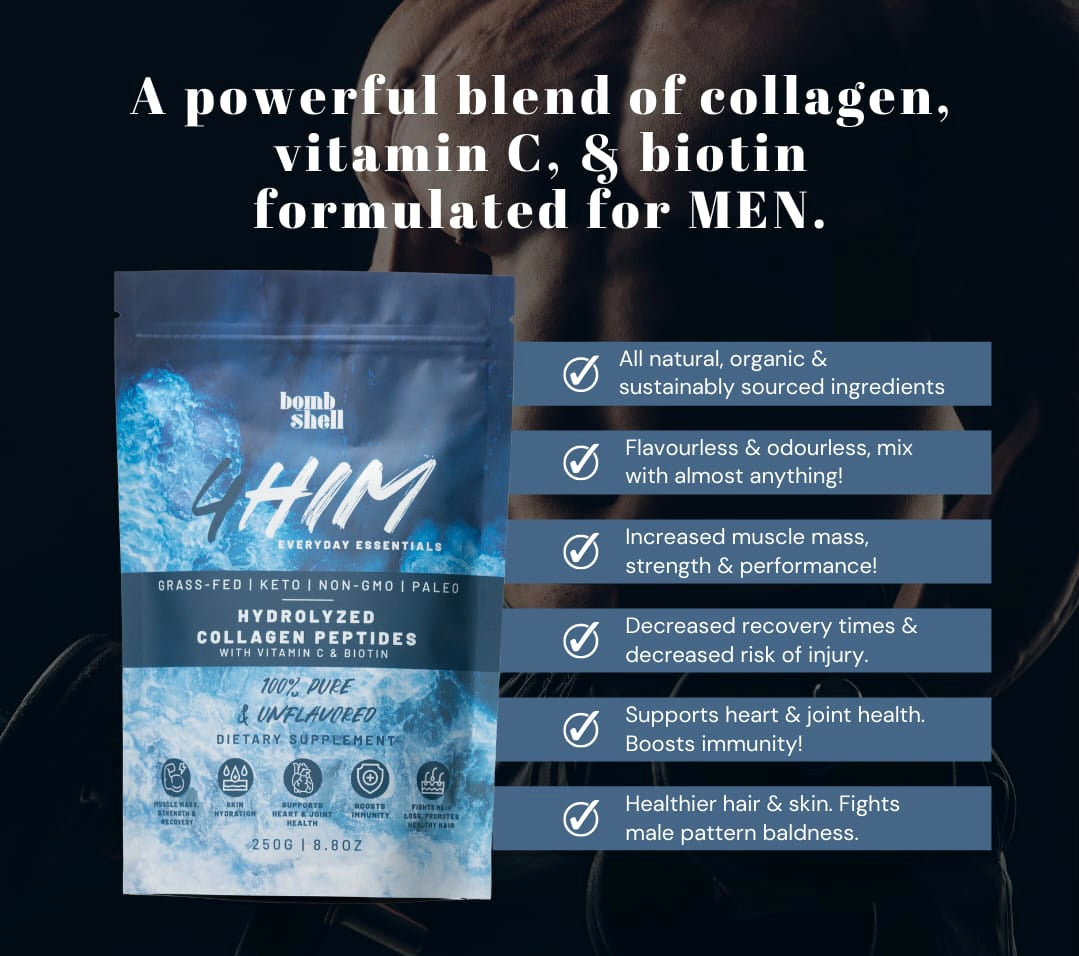 Hydrolysed collagen peptide powder for Him