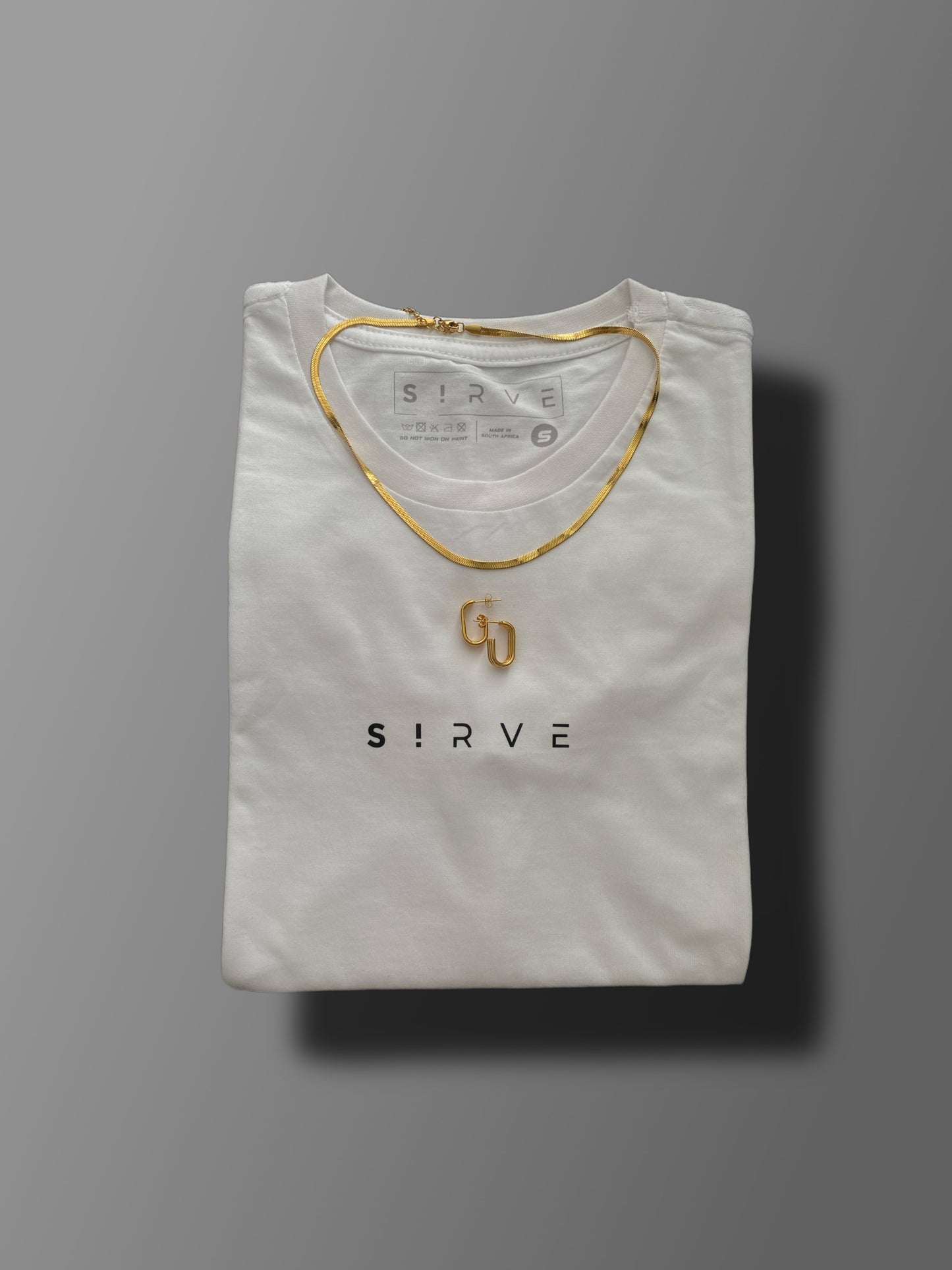 Classic Tee in White (Plain back)