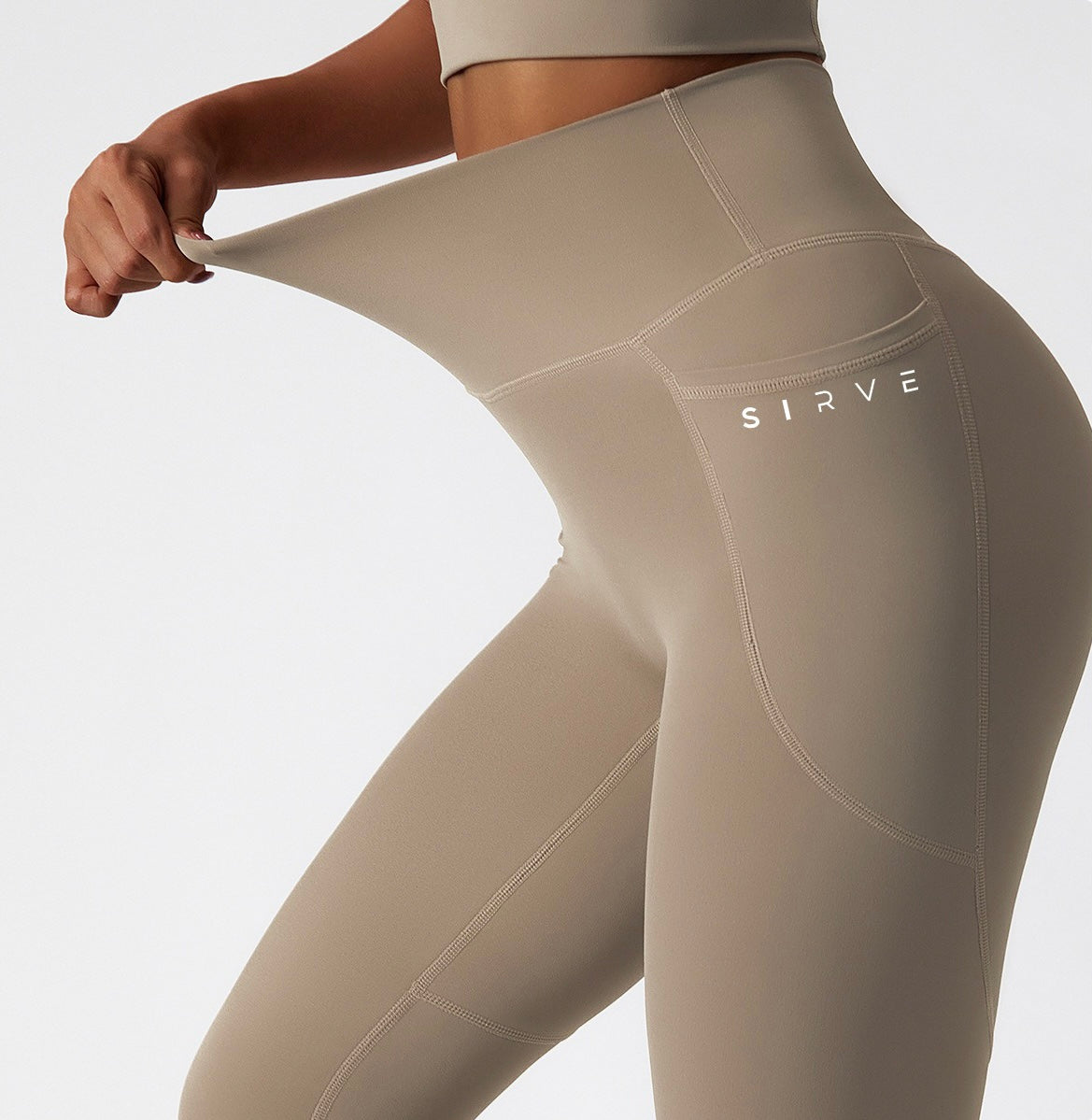 Active Elegance meets Performance Tights in Beige