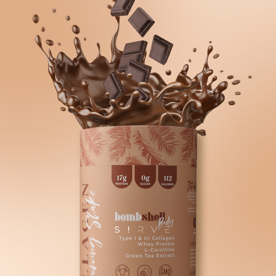 Slimming protein shake Bombshell Collagen: 600g Chocolate