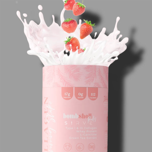 Slimming protein shake, Bombshell collagen: 600g Strawberry