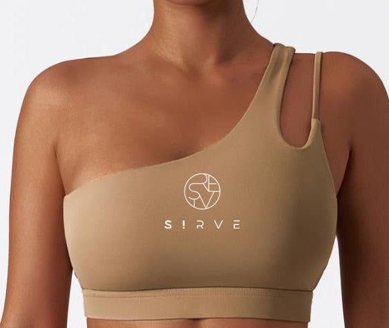Asymmetric sports bra
