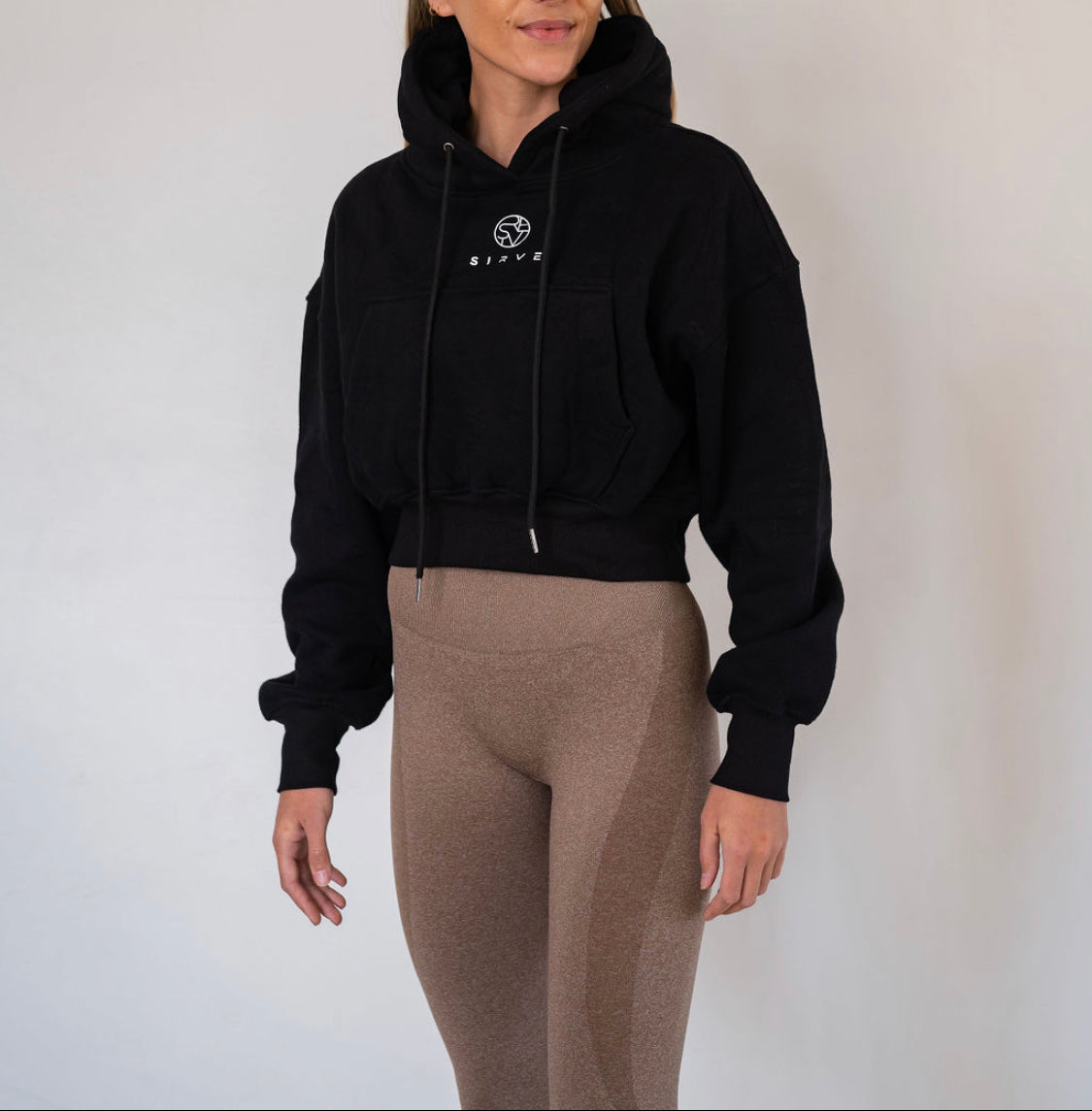 Sirve hoodie, tracksuit top in black