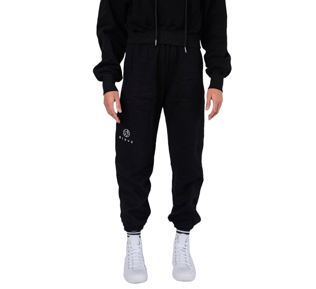 Joggers, sirve tracksuit bottom, Black