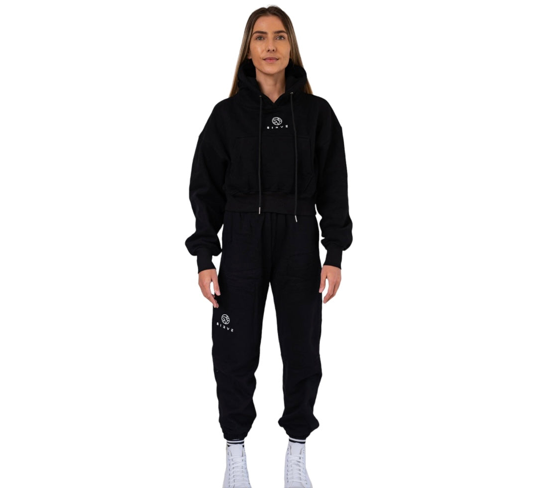 Sirve hoodie, tracksuit top in black